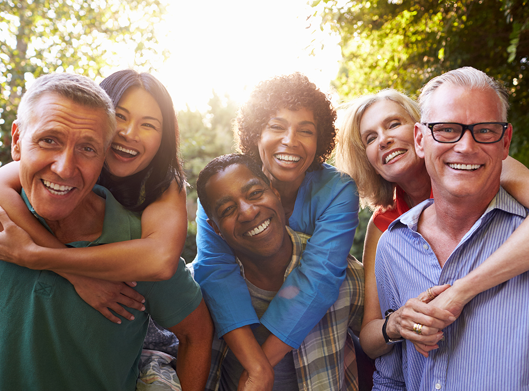 Group of diverse middle age adults